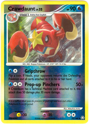 Crawdaunt - 22/146 - Rare - Reverse Holo